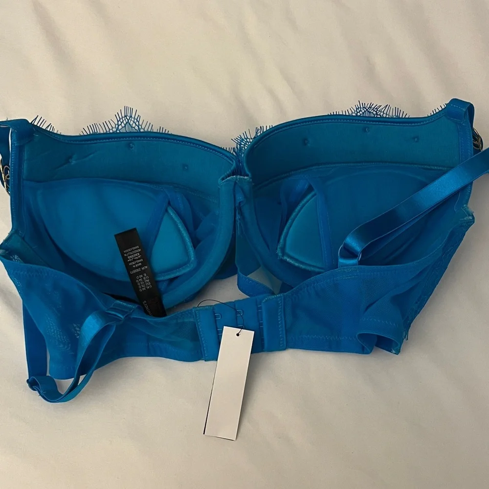 Ann Summers The Siren Plunge Bra Blue 34D